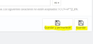 Boton Guardar no Funciona en Prestashop, Solucion